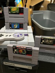 Nintendo SNES Home Console – Gray with super Mario world and more!