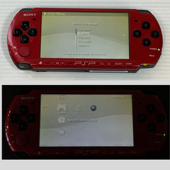 Sony PSP-3000 Console Red Black VALUE PAK Region Free w/2GB, Pouch – Excellent