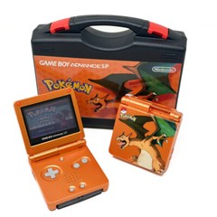 Nintendo Game Boy Advance SP System GBA SP AGS 001 LCD POKEMON UV CHARIZARD