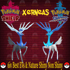 Pokemon Sword & Shield Xerneas Legend 6IV Best EVs & Nature 🌟Shiny🌟, Non Shiny