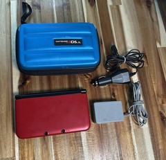 Nintendo 3DS XL Red (W/ Case/Chargers & 4GB SD Card) Tested/Works (Read Details)