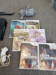 White Nintendo Wii Console System Bundle w/ 10 Games Nunchuck TESTED! Brave