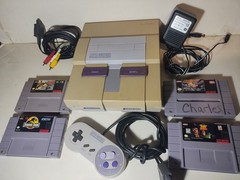 Super Nintendo Control Deck Console System w Games Tested